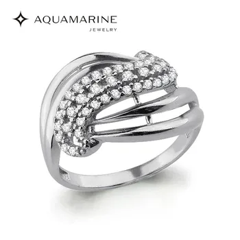 

Ring AQUAMARINE with cubic, silver 925