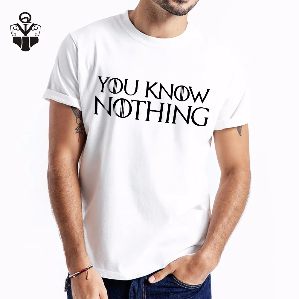 Mens Tank Tops You Know Nothing Jon Snow Thrones Shirts Summer Funny Tees Muscle T Shirt Top