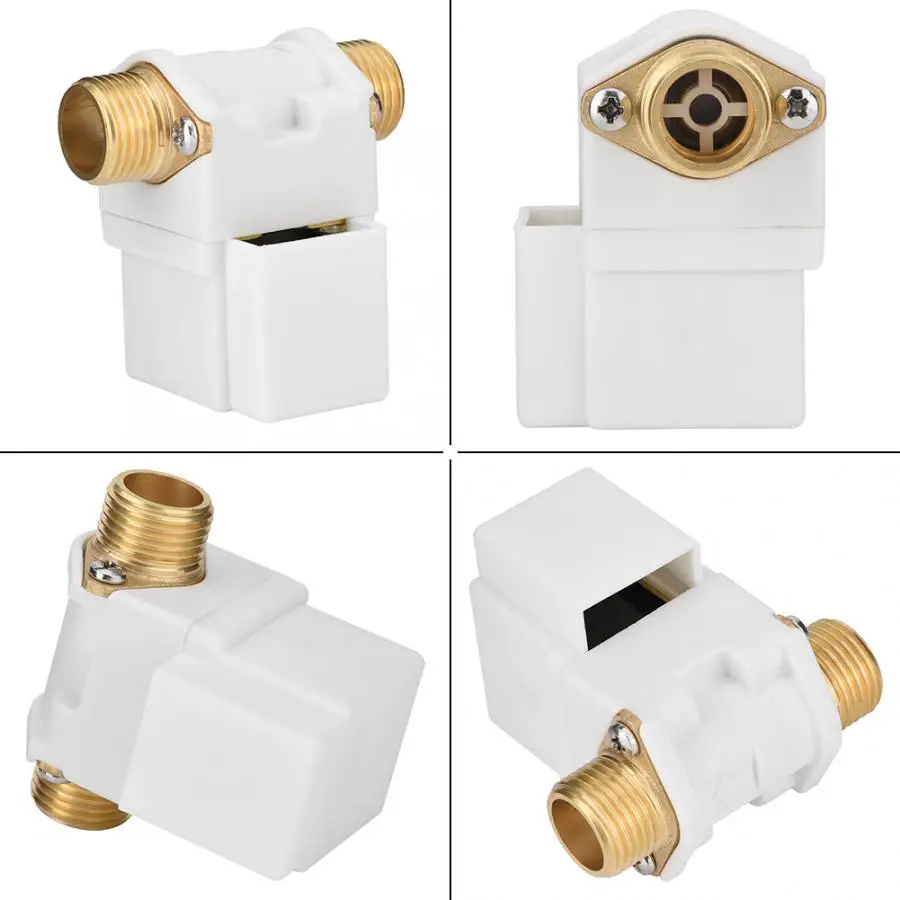 Manual Flush Valve DC 12V G1/2 Solar Water Heater Solenoid Valve N/C Automatic Water Valve Switch Electric Valve