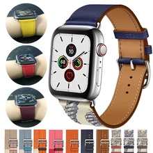Ремешок для наручных часов Apple watch, ремешок 42 мм, 38 мм, версия тонкие кожаные correa, браслет, ремешок на запястье для наручных часов Iwatch серии 5/4/3/2/1