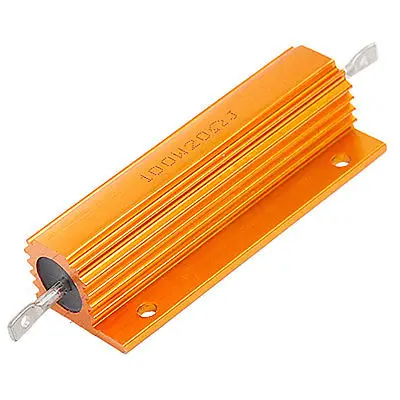 Золотой Тон алюминиевый проволочный резистор 100W 20 Ohm 5