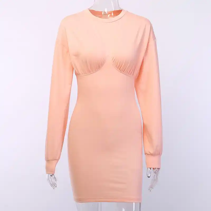 light pink bodycon mini dress