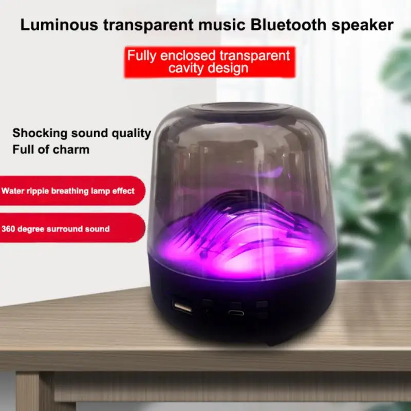 1 шт. новинка яркий свет Bluetooth 5 0 прозрачный динамик вставка громкий креативный