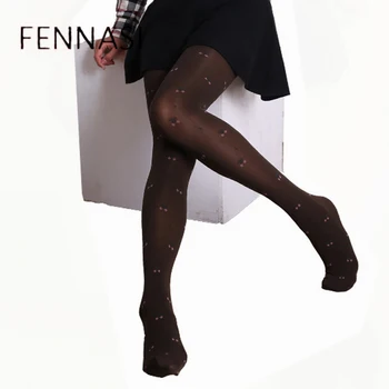 

FENNASI Winter New Warm Women Pantyhose Lady Fashion Sticky Jacquard Pattern Elastic Sexy Tight Breathable Comfort Female Tights