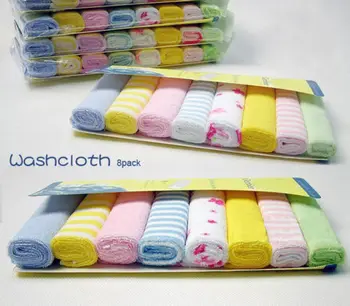 

8pcs Baby Soft Cotton Towel Infant Bath Washcloth Kids Feeding Baby Wipes Cloth