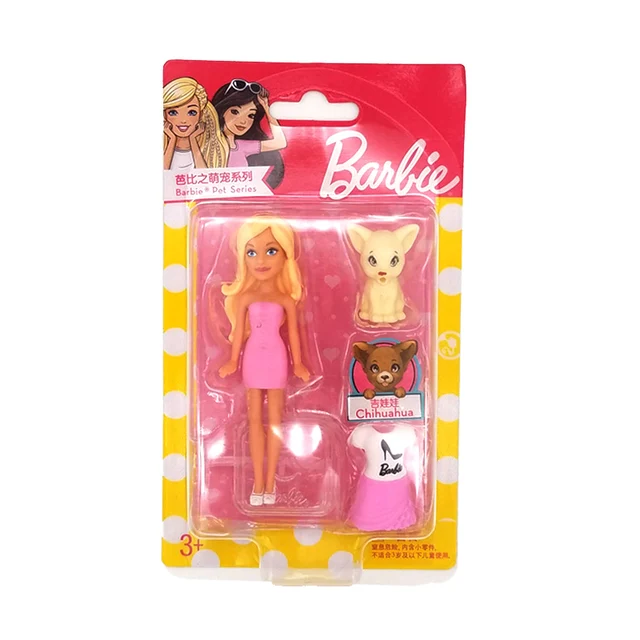 Barbie Doll Pocket Small Girl's Toy Fashion Baby Puppy Doll Collect Clothes Accessories Lovely Barbie Brinquedos For Girl DVT52 DVT53