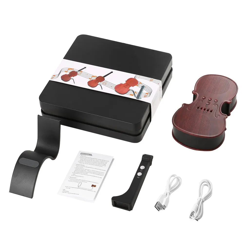 Violin Smart Wireless Microphone & HiFi Speaker with Base Stand Professional Karaoke Play Record Music Speaker
