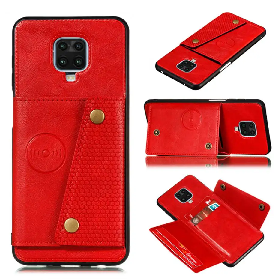 xiaomi leather case case Đa Chức Năng Khe Cắm Thẻ Đứng Dành Cho Xiaomi POCO X3 NFC Ốp Lưng Ví Bao Da Cho Xiaomi Redmi K30 K20 note 9S 8A 8T 8 Pro Lật xiaomi leather case card