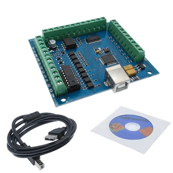 

CNC Mach3 100KHz USB 4 Axis Breakout Control Board USB CNC Smooth Stepper Motion Controller Card for Engraving Machine