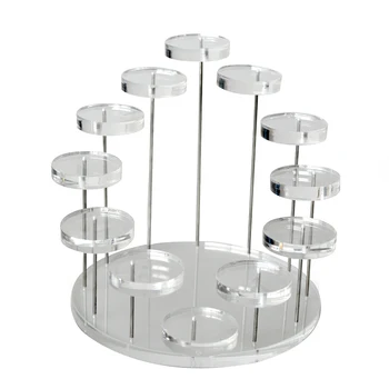 

Cake Rack, Round Cake Stand Acrylic Jewelry Rack Food Display Stand for Fruit Dessert Snack, Black/Clear