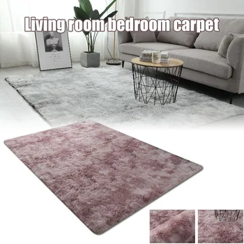 

Newly Gradient Carpet Long Fluff Bedroom Mat Plush Livingroom Pad Home Decor Ornament XSD88