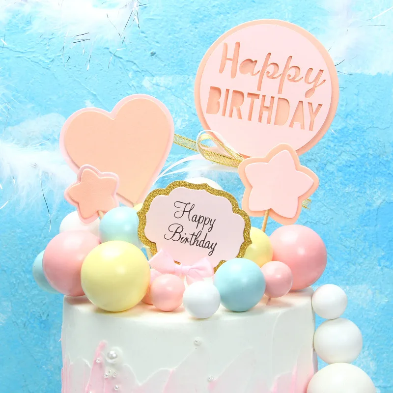 Cakelove 5 шт./лот Прекрасный Золотой шар торт Топпер кекс ко дню рождения для украшения детского душа детский день рождения праздничный свадебный сувенир поставки