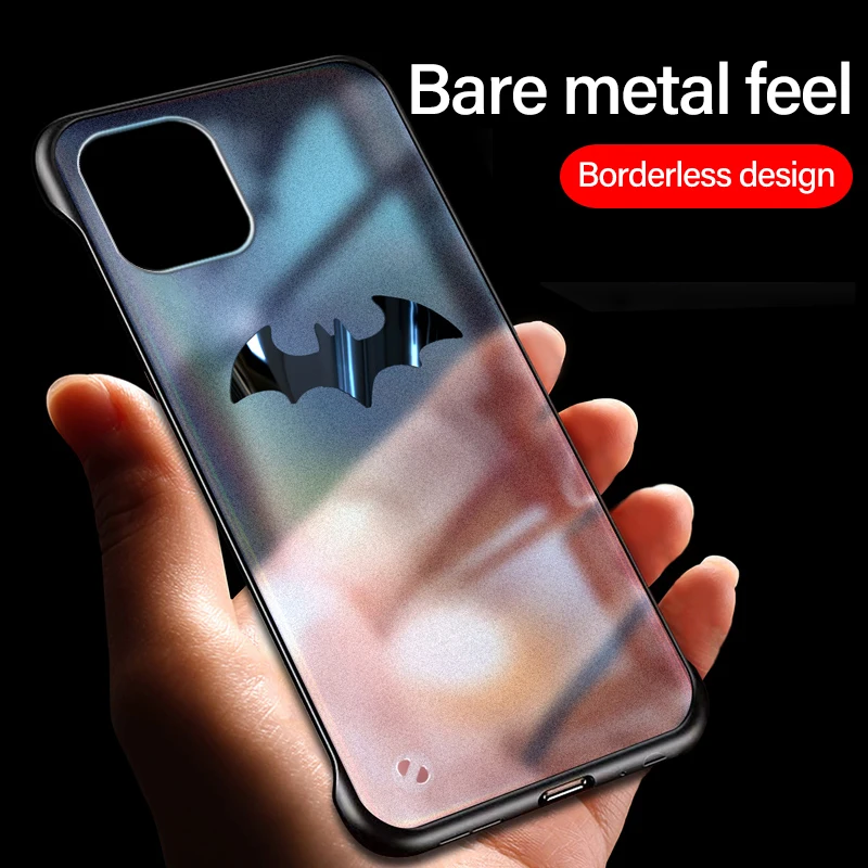 

Ultra-thin Magnetic Metal Batman Matte PC Phone Case For iPhone 11 Pro Max XSmax XR XS X 8 7 6s 6 Plus Soft Silicone Cover Coque
