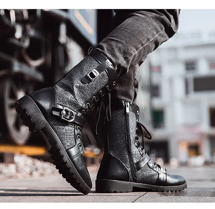 2020 Winter New Men's Plus Velvet Trend Korean Men's Leather