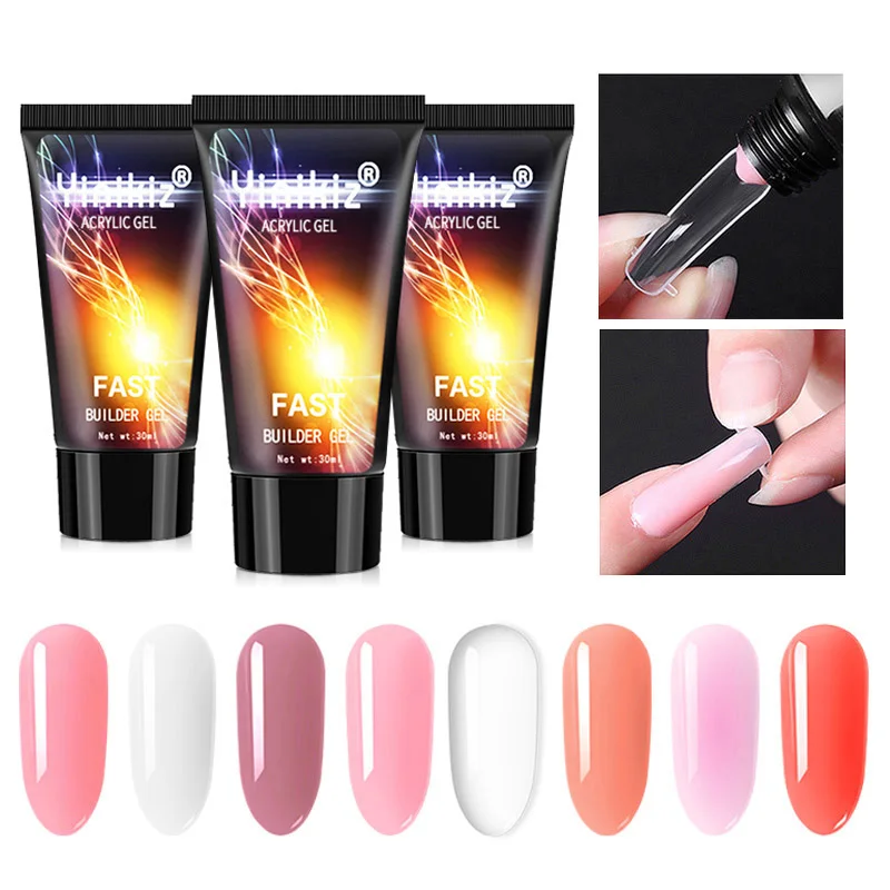 Yinikiz New Poly Extension Nail Gel Finger UV Hard 30g Quick Building Varnish High Quality Acrylic | Красота и здоровье