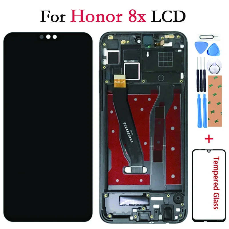 Для Huawei Honor 8x ЖК-дисплей сенсорный экран + рамка дигитайзер в сборе для 8X JSN-L22 JSN-L42