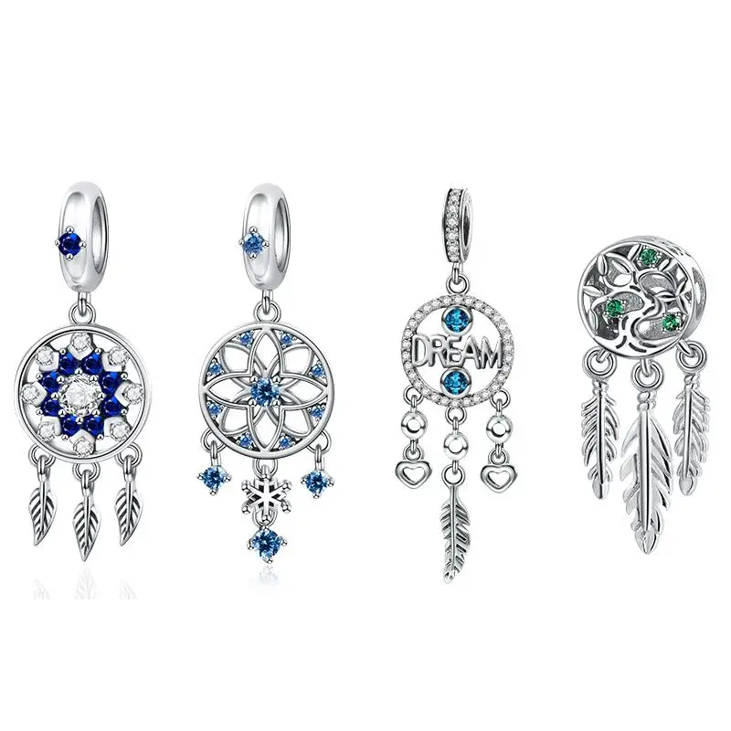 DALARAN Neu S925 Silber Glamour Snowflake Dreamcatcher Fashion Boutique Geschenk