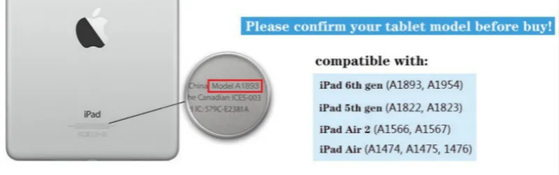 Чехол для iPad Air 2, чехол для планшета A1566 A1567, вращающийся на 360 градусов, чехол из искусственной кожи - Цвет: Please Note(No case)