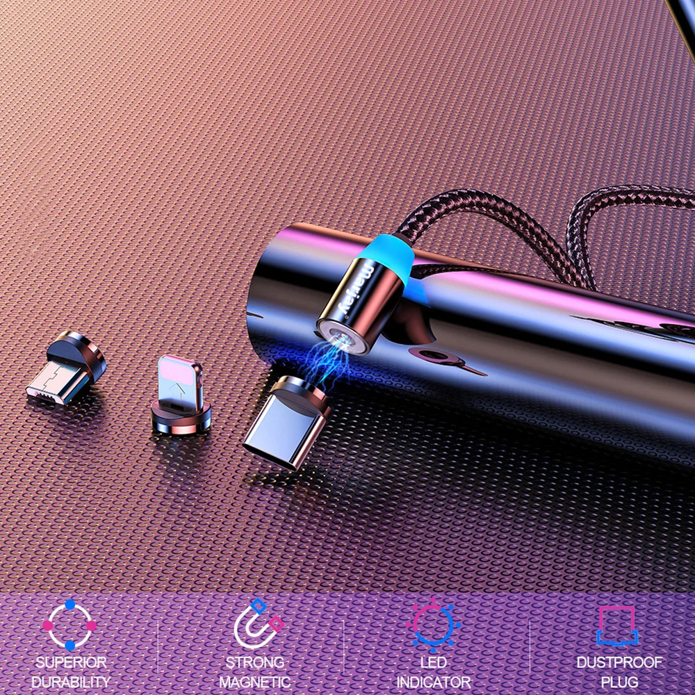 Магнитный usb-кабель для зарядки Marjay, кабель Micro Usb для iPhone, samsung, Xiaomi, huawei, шнур для мобильного телефона, магнитный usb-кабель type-C