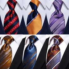 Gravata de moda clássico preto azul marinho listra masculina sólida casamento formal negócios laços jacquard 100% gravata de seda para o homem terno