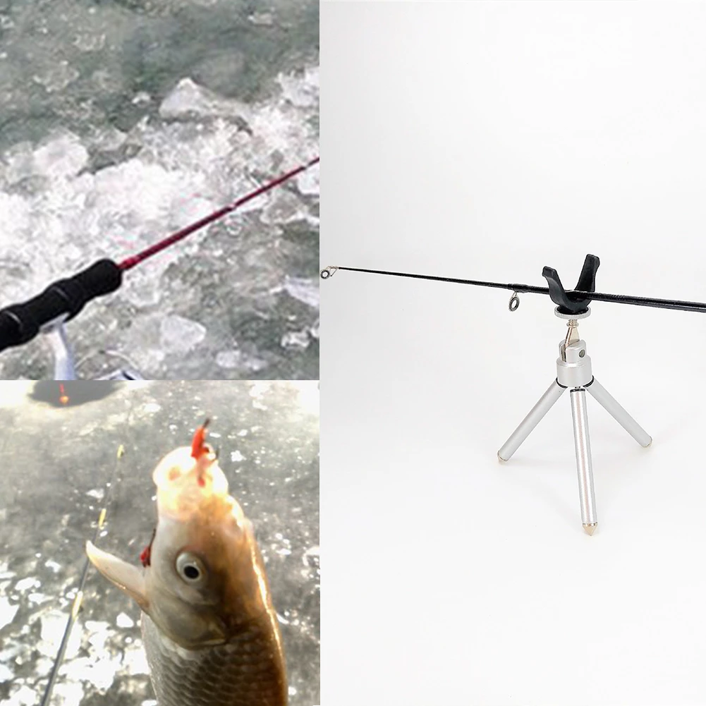 Folding Ice Fishing Rod Small Triangle Bracket Winter Ice Fishing Pole Fishing Supports Stand Tackle Folding Ice Fishing Rod Small Triangle Bracket Winter Ice Fishing Pole Fishing Supports Stand Tackle