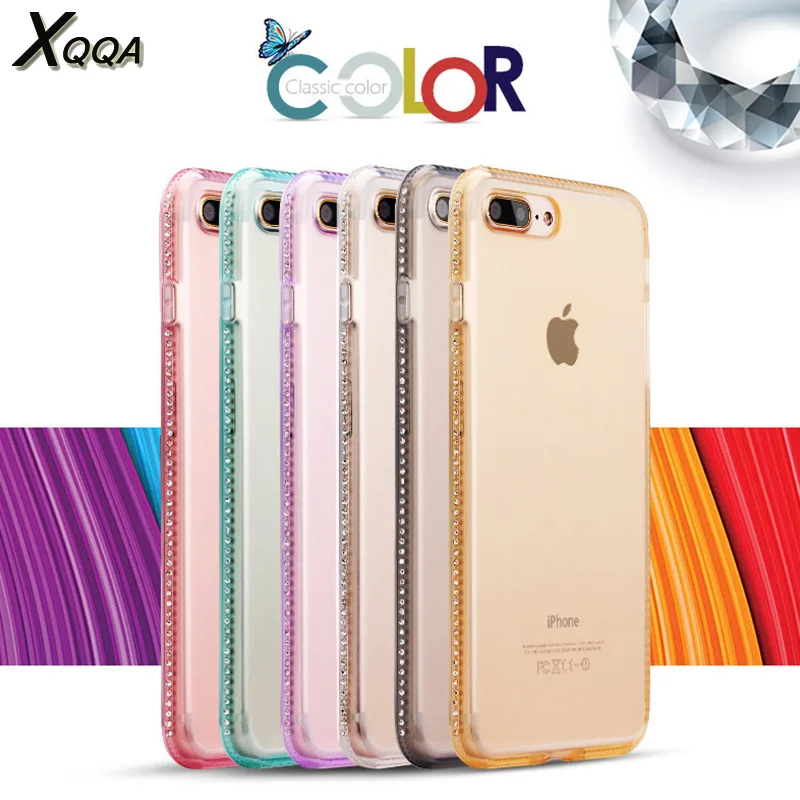 Роскошный мягкий силиконовый чехол для девушек с бриллиантами Iphone X 10 XS Max XR SE2 2020 8