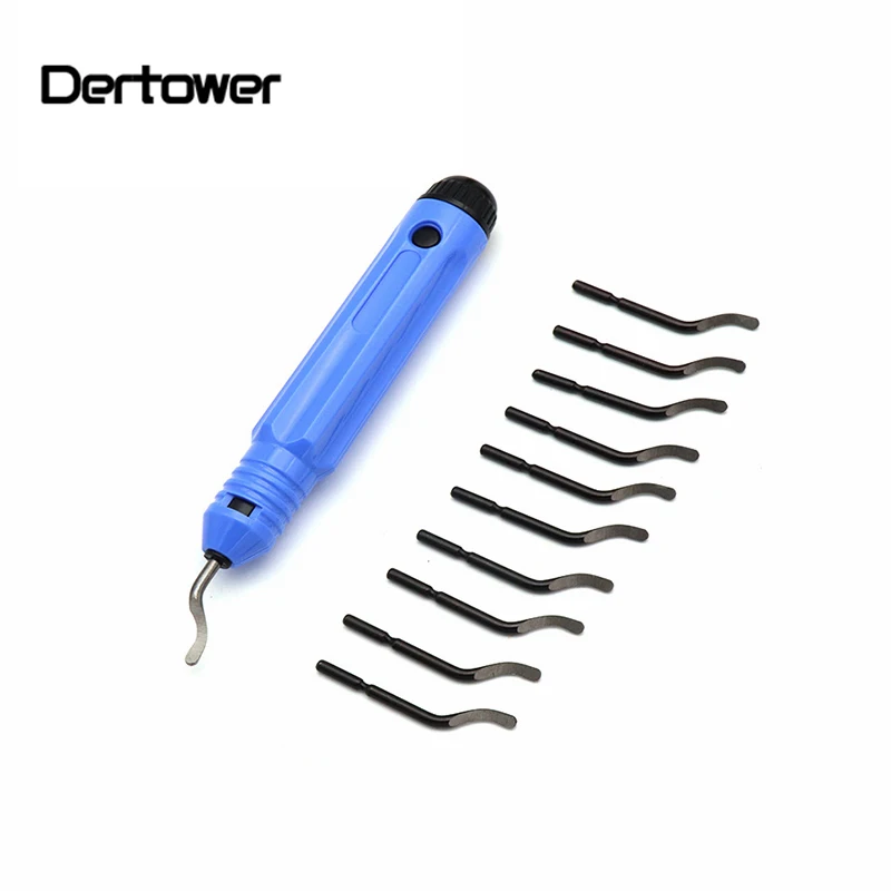

1pc Scraper Handle+10pcs Cutter Heads Trimming Scraper NB1100 High Speed Steel Handle Slitter Wood Edge Trimmer Deburring Tool