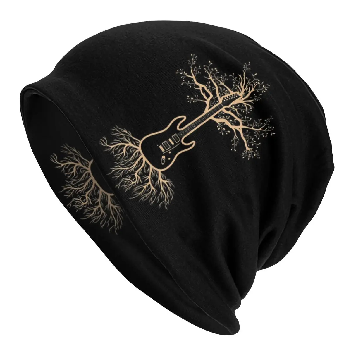 

Cool Winter Warm Men Women Knitting Hats Unisex Adult Guitar Tree Of Life Skullies Beanies Caps Metal Music Lover Bonnet Hats