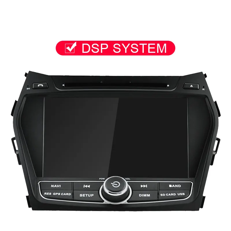 JDASTON Android 9,0 автомобильный dvd-плеер для hyundai IX45/Santa fe 2013 wifi Мультимедиа gps стерео 2 Din Автомобильный магнитофон - Цвет: With DSP