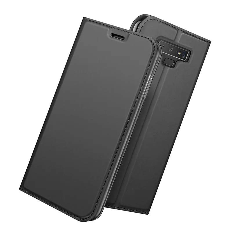 Роскошный Ультратонкий кожаный чехол с откидной крышкой для Samsung Galaxy A50 A70 A6 A8 S8 S9