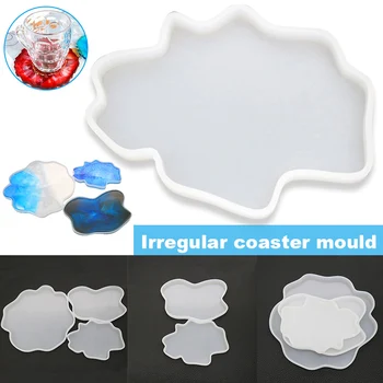 

Newly Agate Coasters Resin Casting Mold Silicone Jewelry Making Epoxy Mould Craft Tool DIY Mold