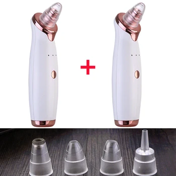 

2Pcs Electric Blackhead remover Face Nose Vacuum Pore Cleanser Acne Pimple Suction Tool USB Rechargeable Skin Care