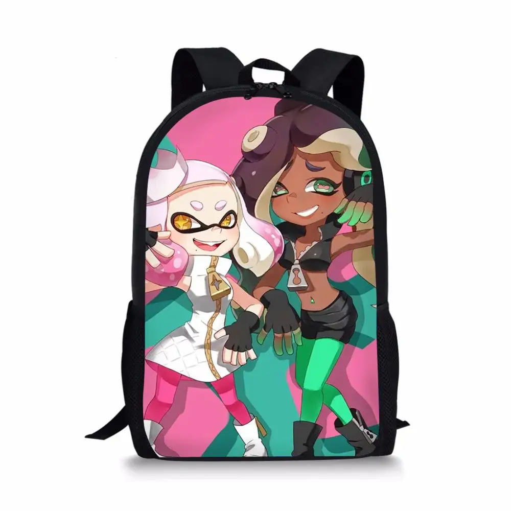 CDGX1168C Игра Splatoon 2 студентов школьный рюкзак, набор/3 шт. для мальчиков и девочек мультфильм красочный книжный мешок детский блокнот сумка рюкзак Прямая поставка - Цвет: CDGX1168C