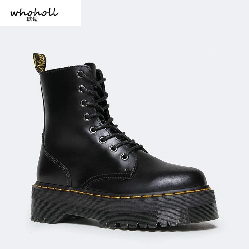

Black Patent Leather Ankle Boots For Women Lace Up Platform Boots Women Winter Warm Plush Women Boots Street Style Shoes