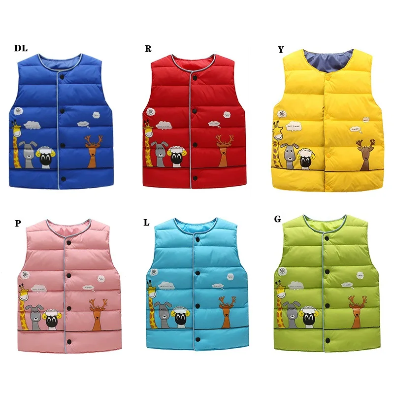 

Children's Down Cotton Vest Casual Sweet And Lovely Windproof Warm Kids Autumn Winter Waistcoat