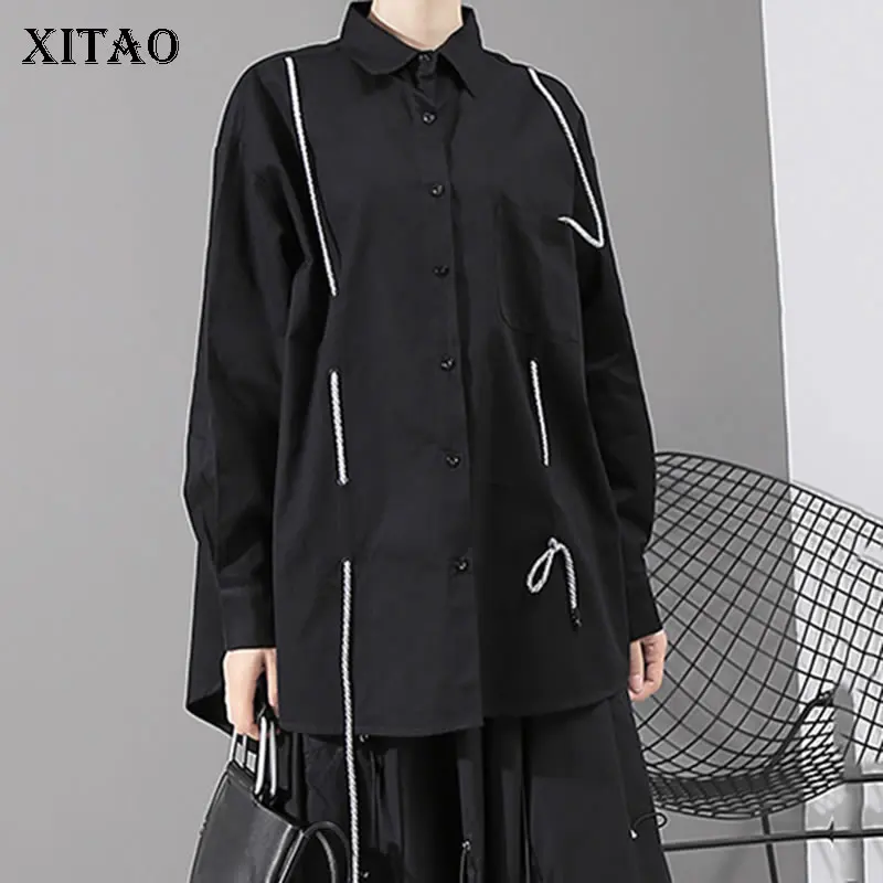 XITAO/винтажная женская блузка в Корейском стиле модная новинка 2019 года Осенняя
