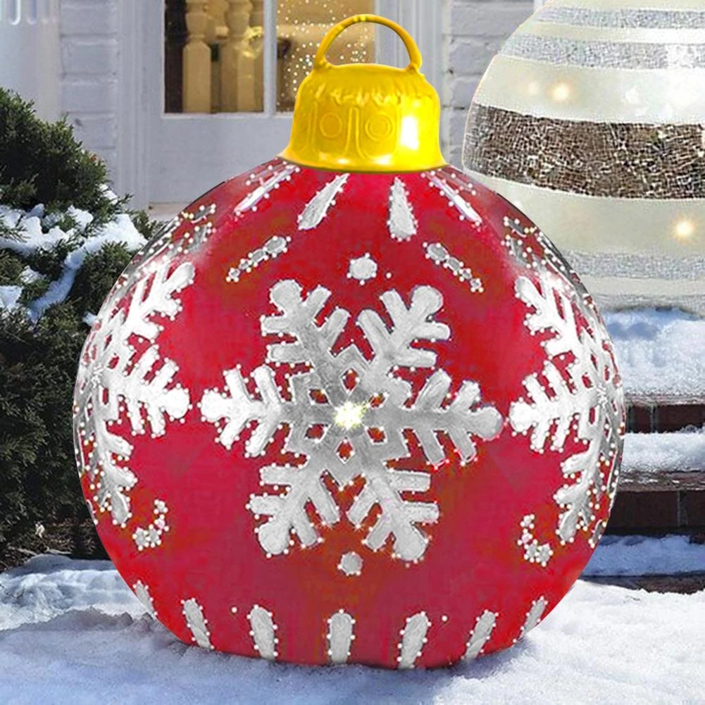 Bolas de Navidad gigantes de 60cm, decoración de Navidad, regalo de Año  Nuevo, decoraciones de árbol, juguetes inflables de PVC|Colgantes y adornos  en forma de gota| - AliExpress