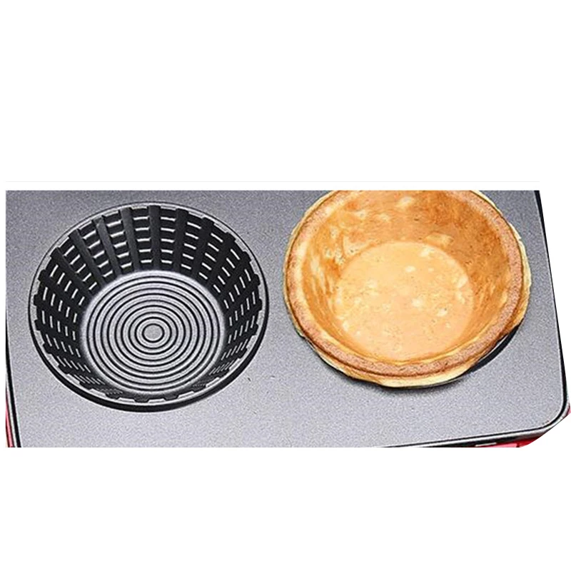 

220V Electric Ice Cream Waffle Bowl Maker Iron Mold Plate Multifunctional Breakfast Cake Machine DIY Waffle Depth 5CM