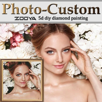 

Photo Custom Diamond Embroidery Full Round Crystal Diamond Painting Picture Cross Stitch Diamond Mosaic Kits Birthday Gift AZ11