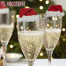 10 шт./Шляпа Санты Navidad Рождество домашняя кружка карточные украшения для семьи стол место карты вечерние принадлежности