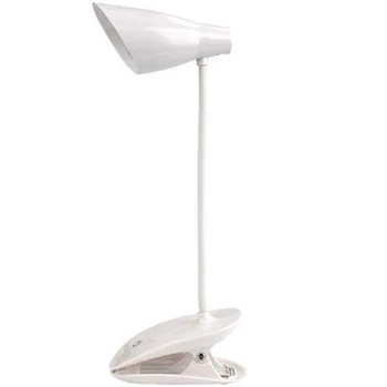 

LED Clip on Reading Light Battery Powered, USB Rechargeable Book Light, Dimmable Press Bedside Lamp, Portable Desk Clamp Light w