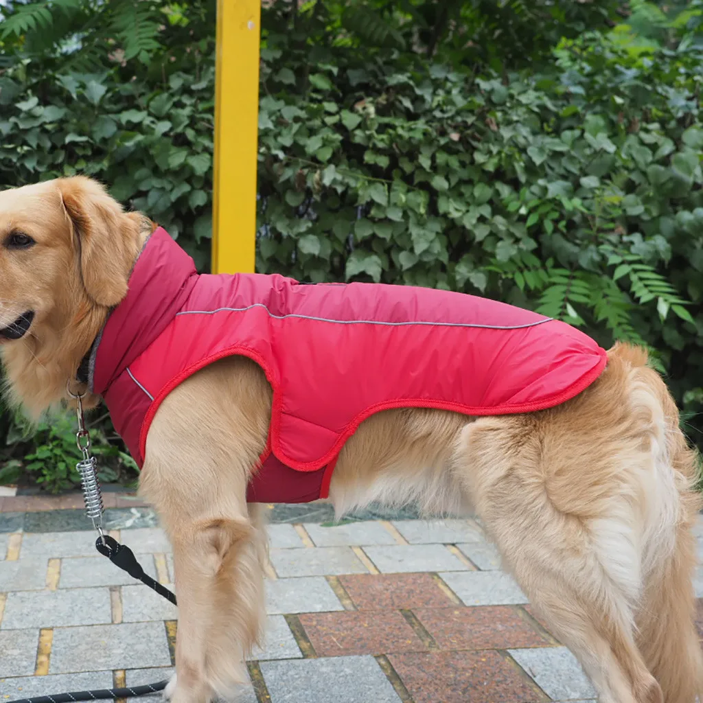 Светоотражающий собачий Щенячий жилет, куртка, ветрозащитная одежда, теплая зимняя одежда для собак, водонепроницаемая куртка для маленьких, средних и больших собак
