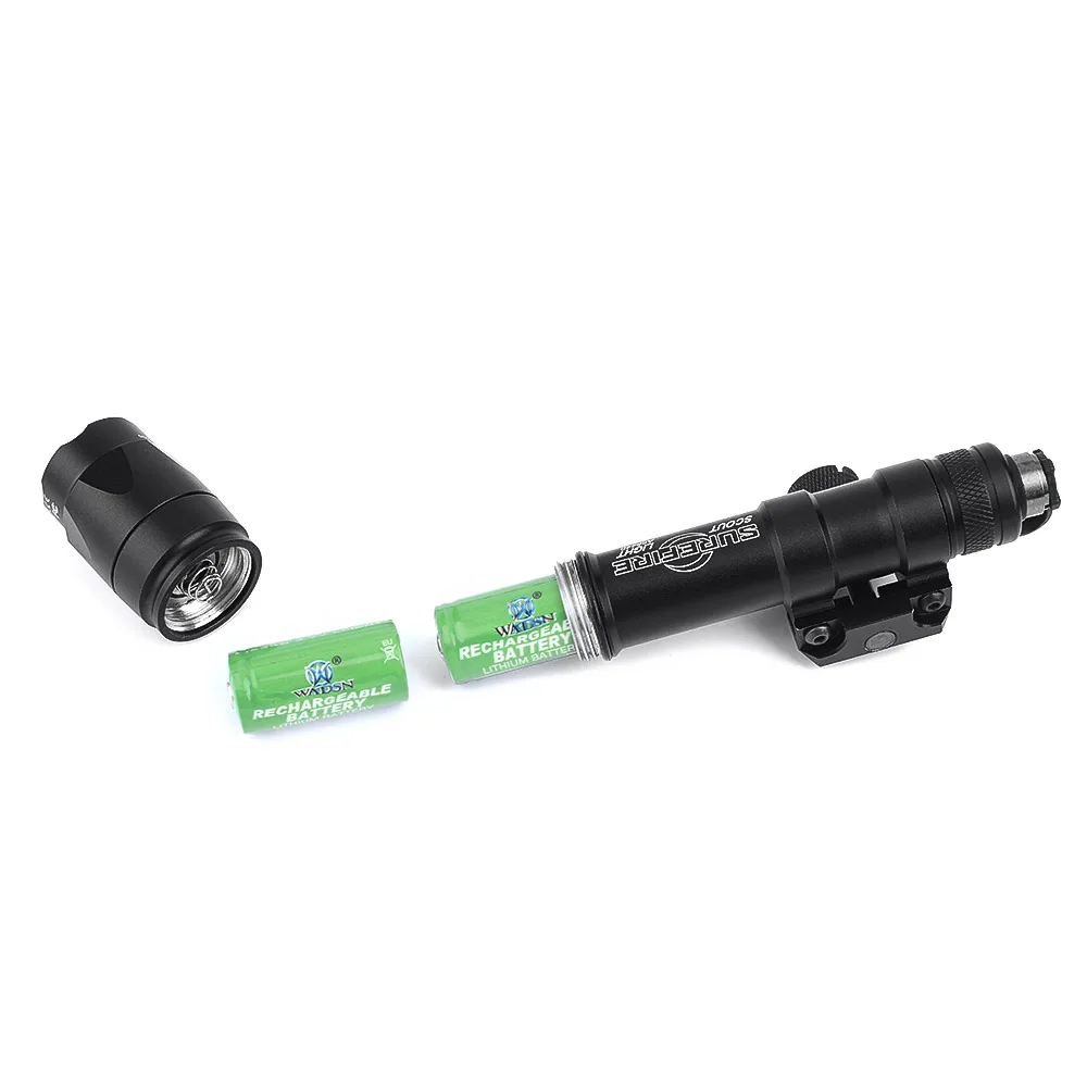 Lanterna com Softair Wadsn Airsoft Surefir Arma Tocha Scout Luz Led 340 Lúmen Tático Rifle Dupla Função Interruptor M600c 8 luz led 340 lúmen tático rifle lanterna