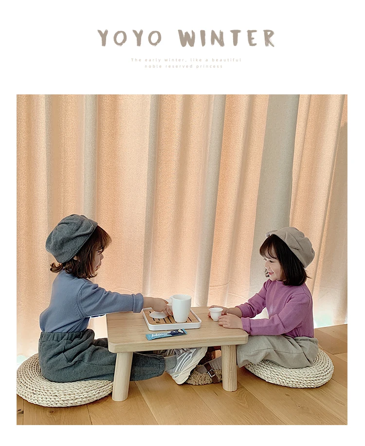 baby girl autumn winter new velvet thick warm sweater children solid color long sleeve tops kids clothing