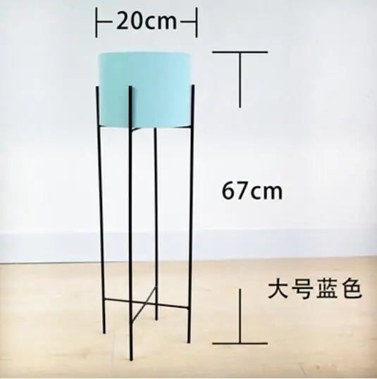 Скандинавский простой из кованого железа напольная гостиная цветок горшочное растение стенд зеленый цветок полка оформление балкона Зеленый завод - Цвет: A