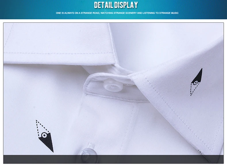 Принт Геометрическая Мода Blusa Camisa Social Masculina Dudalina длинный рукав тонкая рубашка мужская одежда с цветочным рисунком пуловер Белый мужской