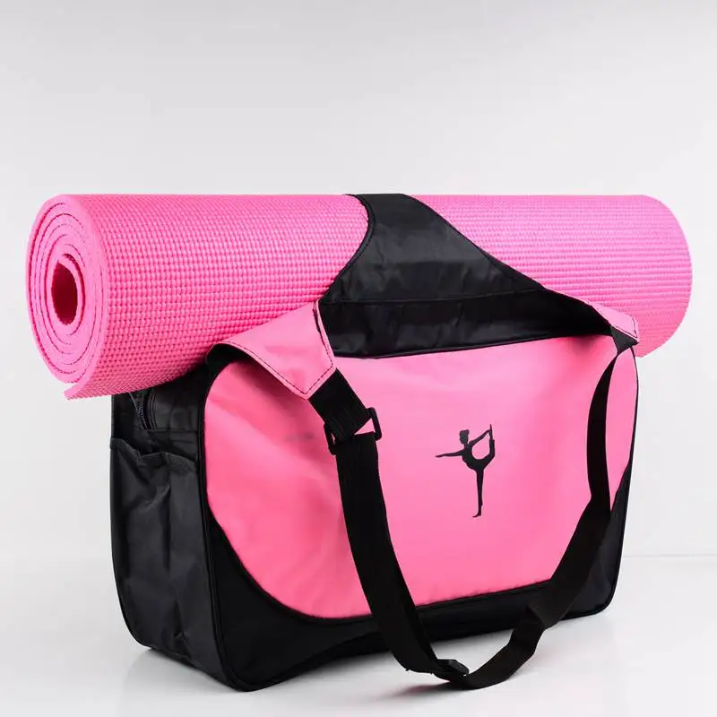 48*24*16 см вместительный рюкзак для йоги, водонепроницаемая сумка для йоги, спортивные сумки для фитнеса(без коврика для йоги - Цвет: Розовый