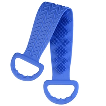 

Soft Silicone Multifunction Massage Belt Bathroom Washing Body Exfoliating Back Scrubber Long Hanging Hole Home