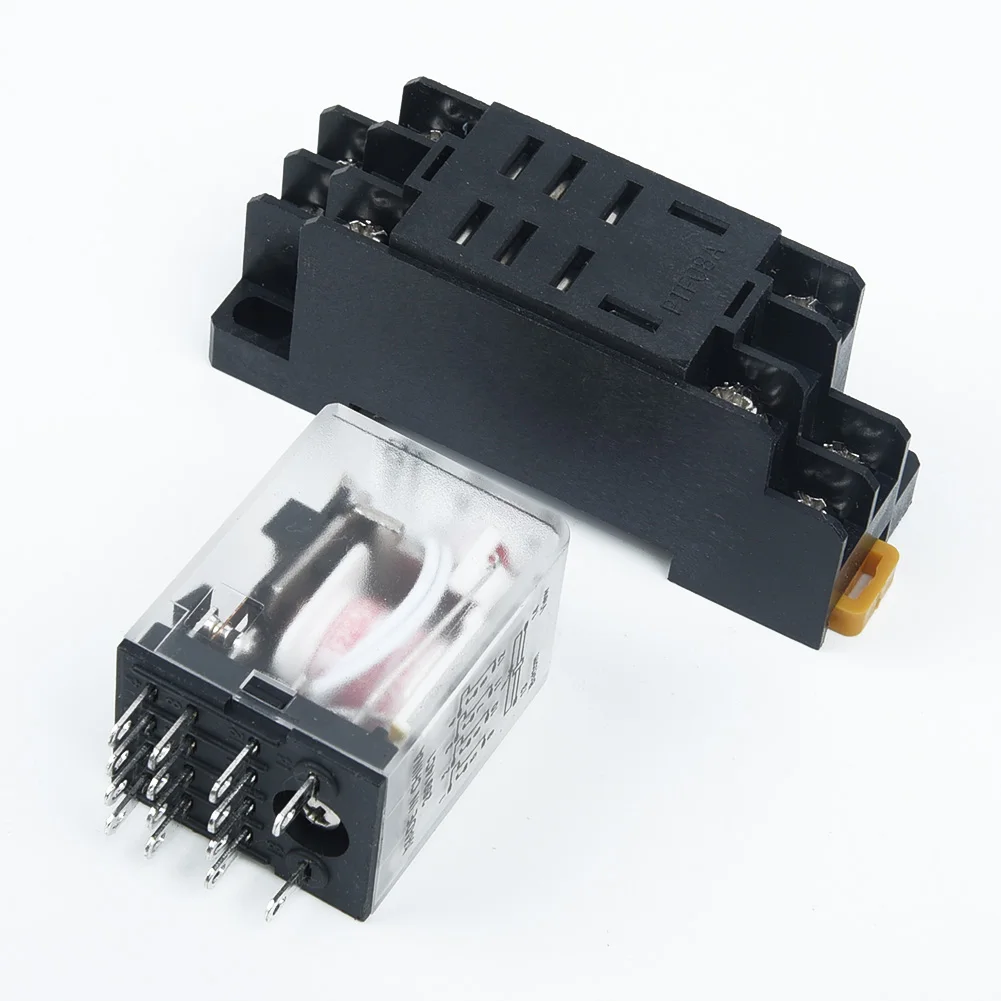 Power Relay 10 A Each Pole LY2NJ DPDT 8 Pins With Socket Parts Replacement Power Relay 10 A Each Pole LY2NJ DPDT 8 Pins With Socket Parts Replacement