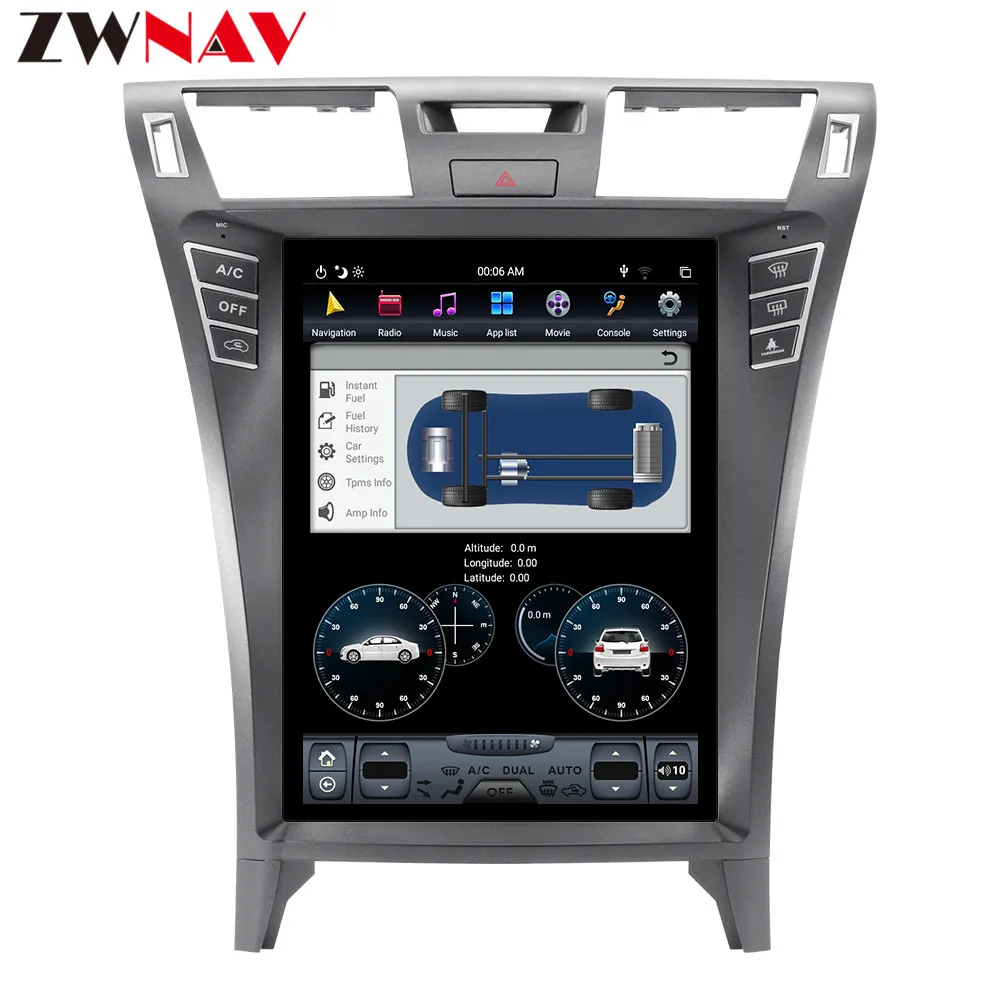 Top 4K 4+64 Tesla style Android 8.1 Car DVD Stereo Multimedia For Lexus LS460 BT Radio GPS Navi Video Audio vertical screen headunit 1